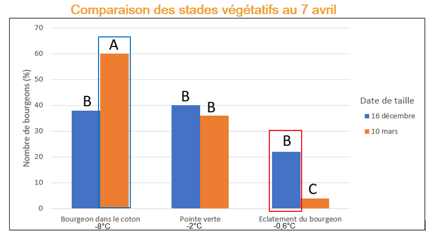 Comparaison taille tardive